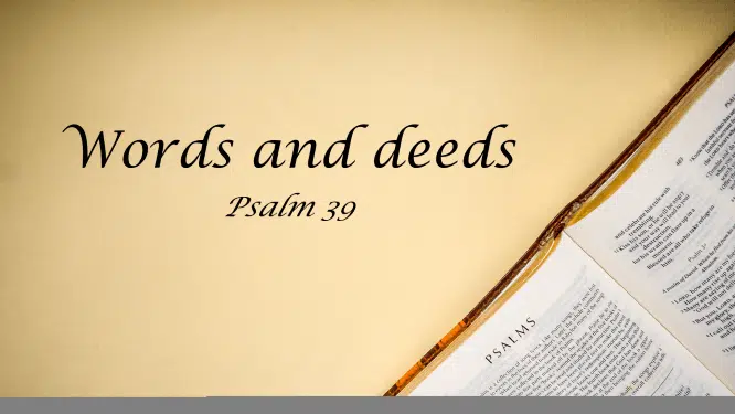Featured image for “Psalm 39 – Words and Deeds”